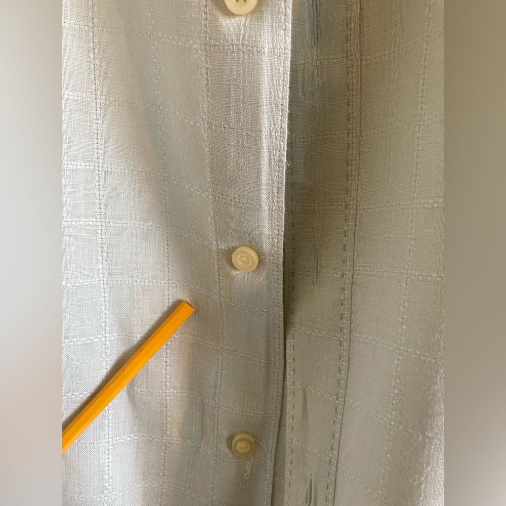 Tommy Bahama Men's XL 100% Linen Light Green Long Sleeve Button Up shirt - Picture 8 of 12